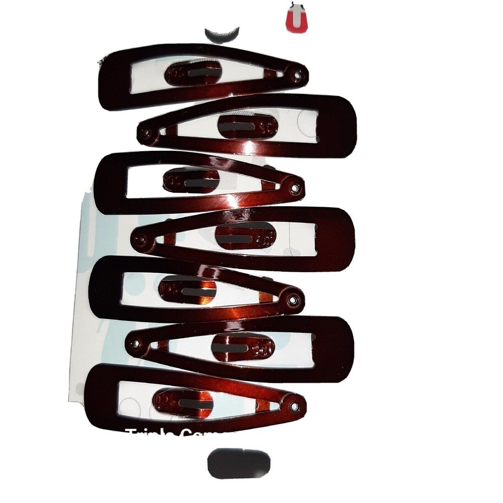 Scunci Hair Clips  Brown Metal Metallic  1 7/8 inch 7 piece Style 16999